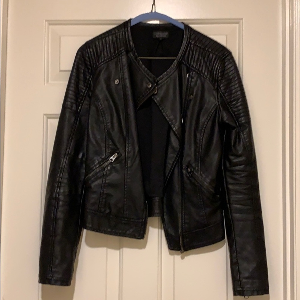 TopShop black leather jacket